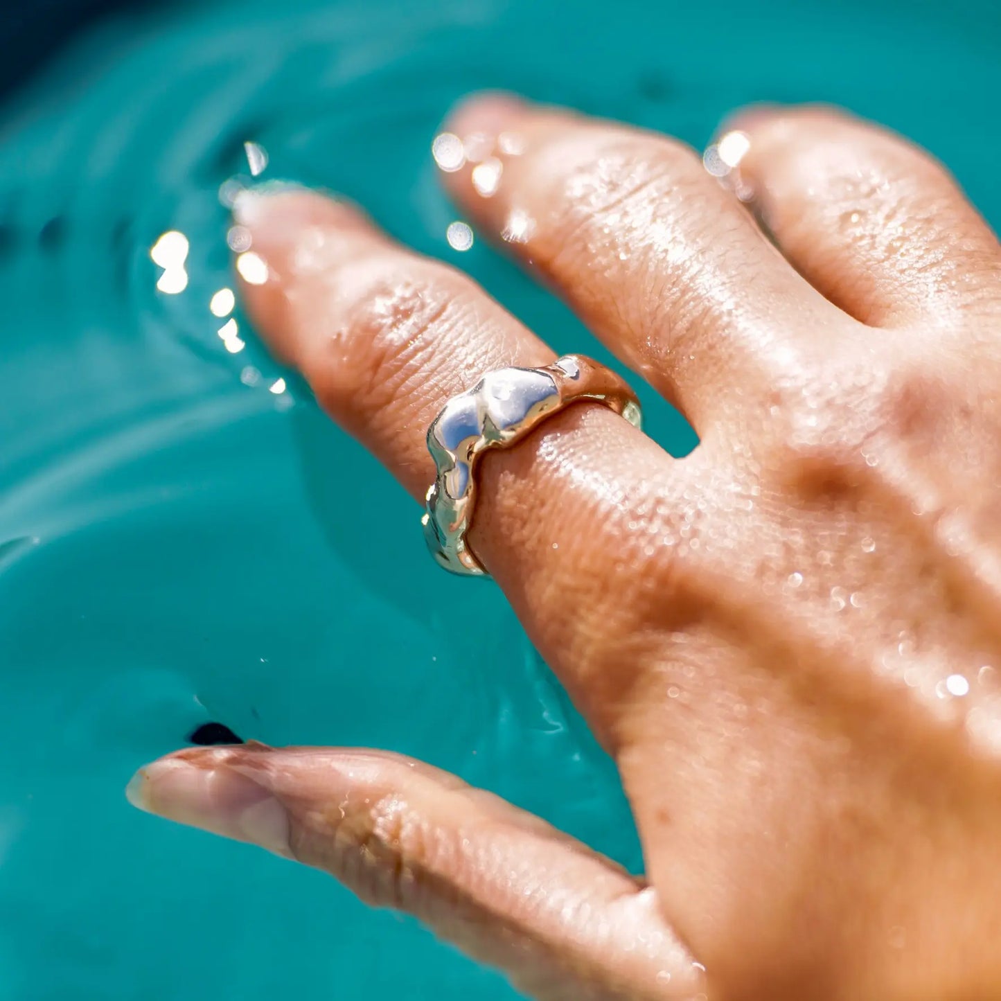 Fusion 3 Silver Ring Chrome - SAHJ Jewellery