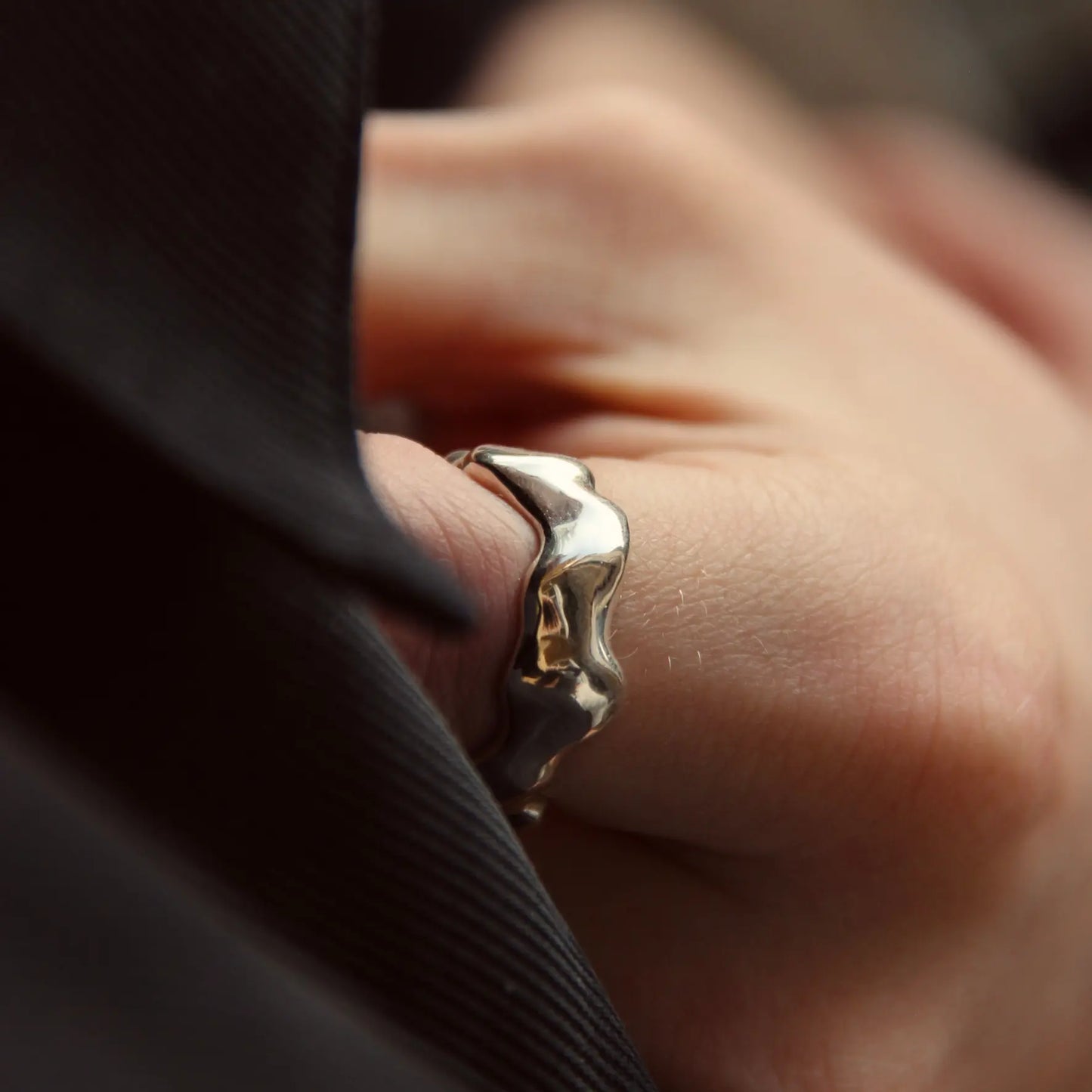 Fusion 3 Silver Ring Chrome - SAHJ Jewellery