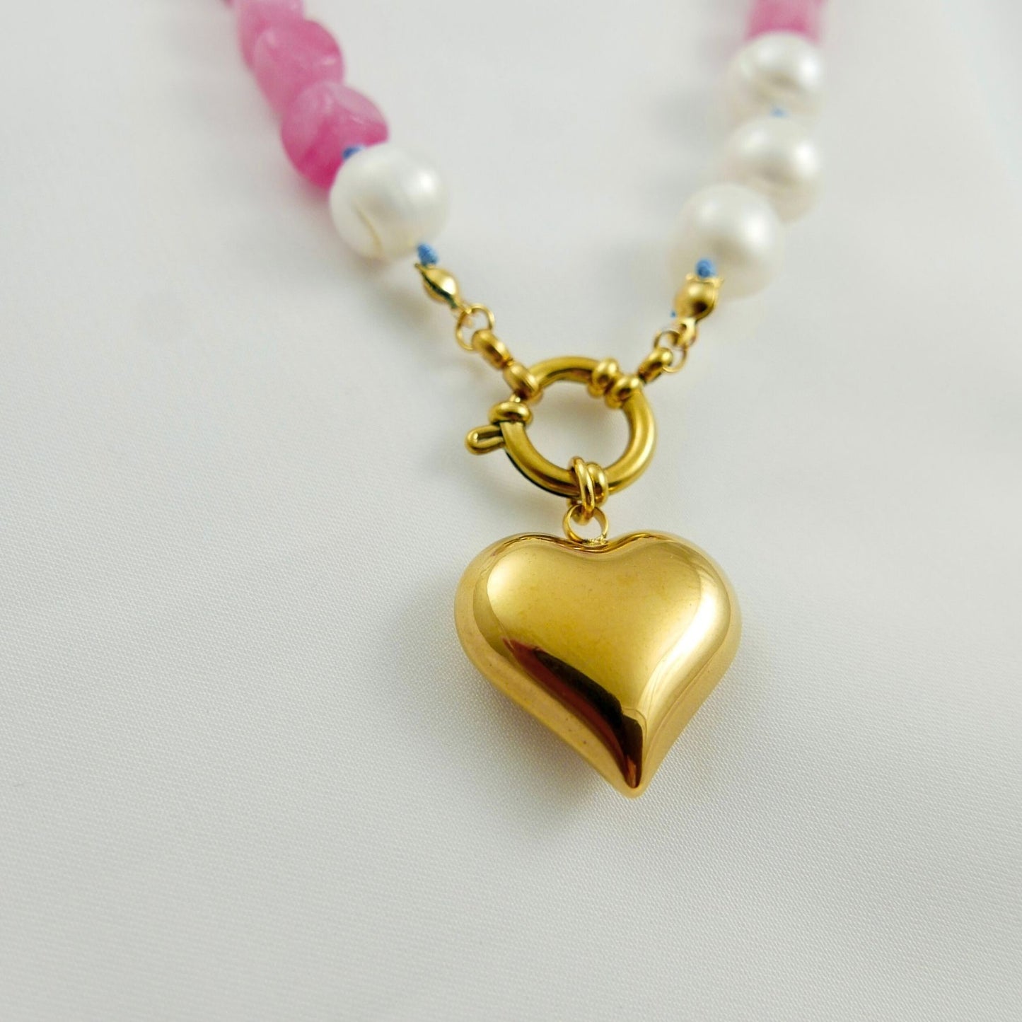 SUNSET • Blush Heart necklace